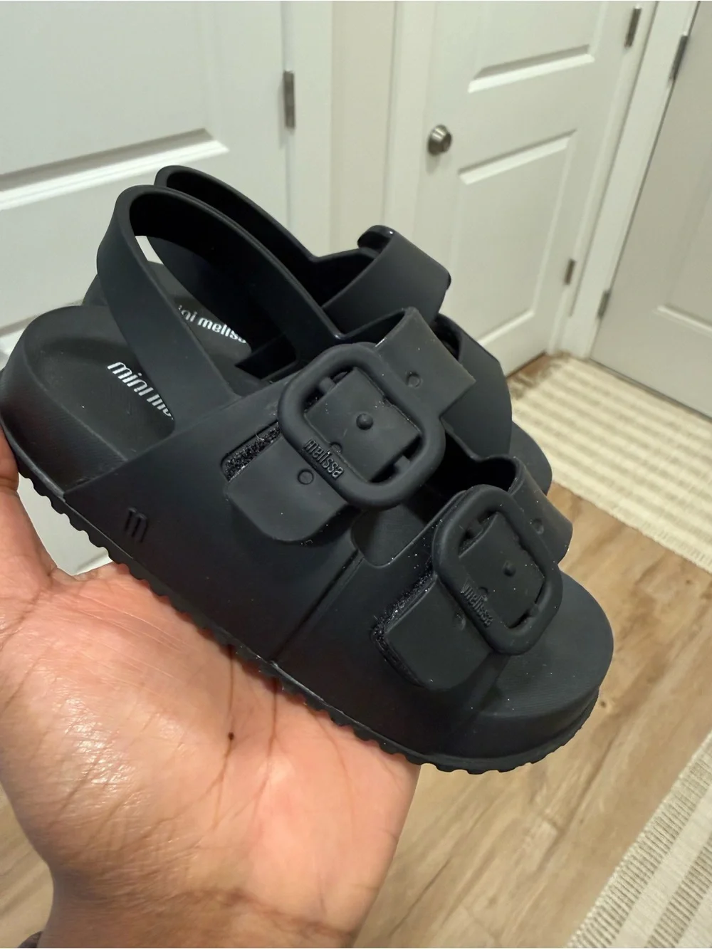 Mini Melissa brand new Black Adjustable Buckle Sandals